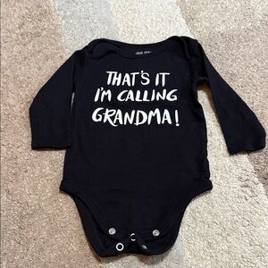 Okie Dokie Black Bodysuit - "That's It I'm Calling Grandma!"